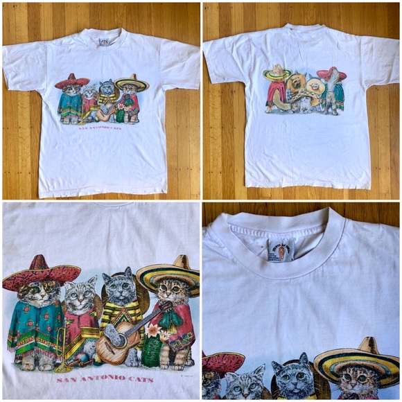 🚫SOLD🚫Vintage San Antonio Cats Graphic T-shirt - Picture 4 of 4